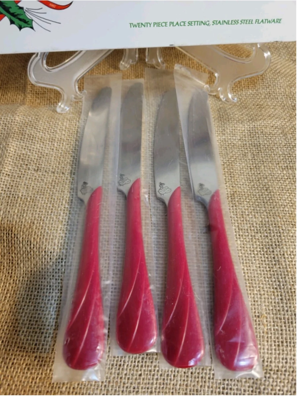 Homer Laughlin Fiesta Special Edition 20 Pc Flatware In Original Tin Scarlet